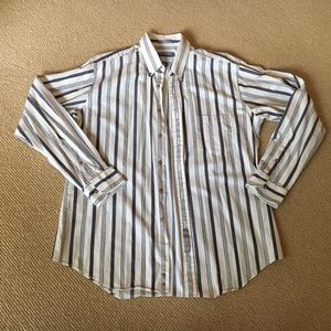 Geoffrey Beene Striped Button Up Shirt, Size 16.5